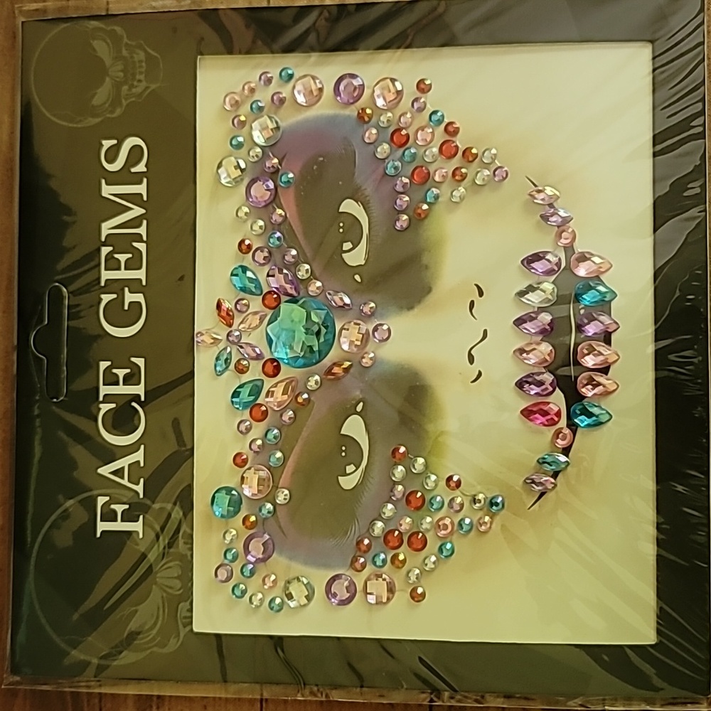 Face Gems 3D Crystal Colorful Acrylic Rhinestone Sticker Reuseable Decorations 2